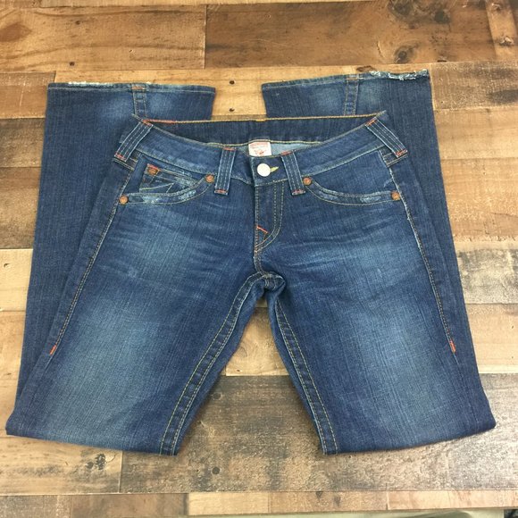 True Religion Joey Flare Blue Jeans - Picture 2 of 8